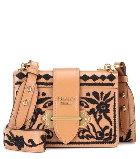 prada cahier bag embroidered|prada leather shoulder bag price.